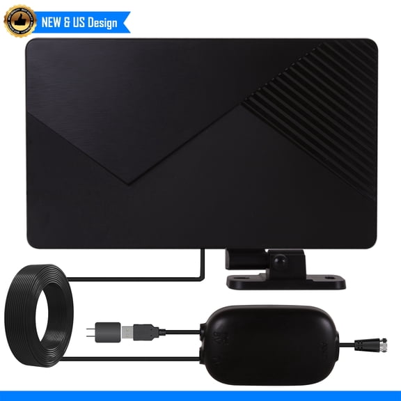 Five Star Amplified Indoor HDTV Antenna, Digital TV Antenna with 20FT Coaxial Cable, Easy Setup for Smart TVs and Local Channels