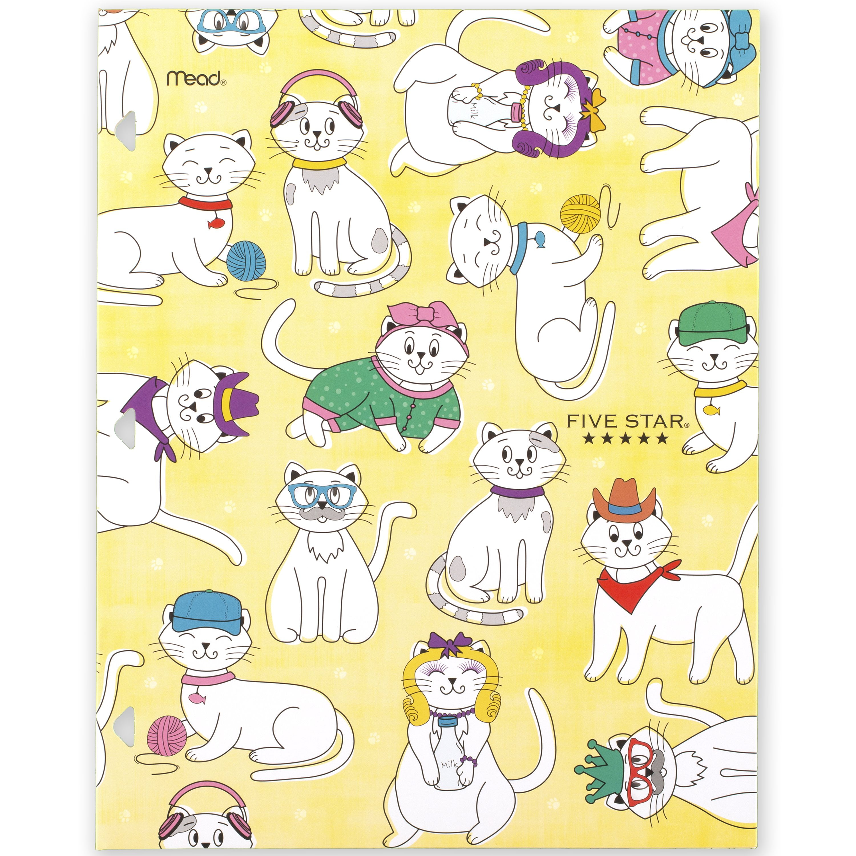 Five Star Cats 4-Pocket Paper Folder