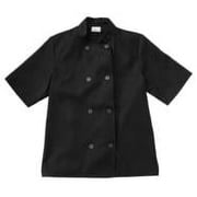five star 18001 unisex short sleeve chef jacket white, x-small