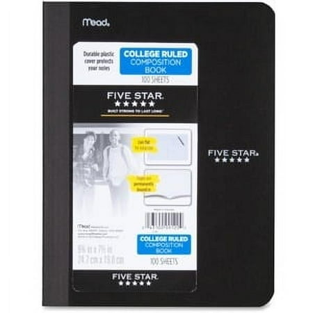 Five Star Composition Book, College Ruled, 100 Sheets, Assorted Colors (09343) - (1 - Count)