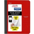 thumbnail image 1 of Five Star Composition Book Plus Study App, College Ruled, 100 Sheets, Fire Red (850001CK1-WMT), 1 of 9