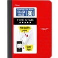 thumbnail interactive-video image 1 of Five Star Composition Book Plus Study App, College Ruled, 80 Sheets, 7.5" x 9.75", Fire Red, 1 of 9