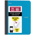 thumbnail image 1 of Five Star Composition Book Plus Study App, Wide Ruled, 80 Sheets, 7.5" x 9.75", Tidewater Blue, 1 of 7