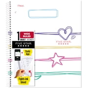 Five Star Doodle Spiral Notebook Plus Study App 1 Subject Wide Ruled 8 x 10 12 -