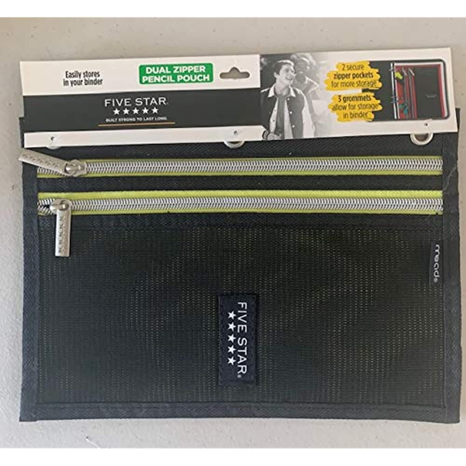 Staples 3-Ring Pencil Pouch Black (24220) 472597