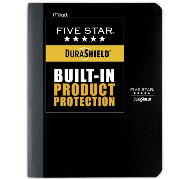 Five Star DuraShield Composition Book, College Ruled, Black (850015AA2-WMT)
