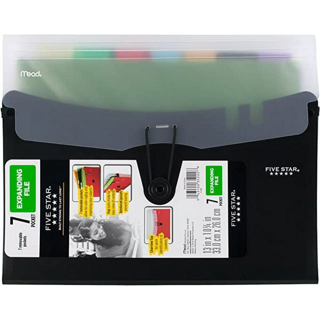Five Star Expanding File with Removable Files, 7Pocket Expandable File