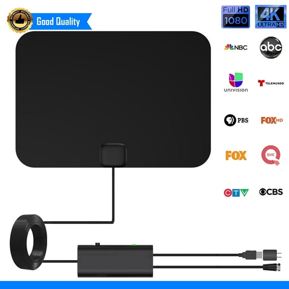 Five Star FSA-7808 Indoor HDTV Antenna - 60 Mile Range, 360° Multi-Directional, 4K/ATSC 3.0