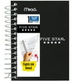 thumbnail interactive-video image 1 of Five Star Fat Lil' Spiral Notebook College Ruled, 3.5" x 5.5", Black, Poly, Spiral, 200 Sheets, 1 of 9