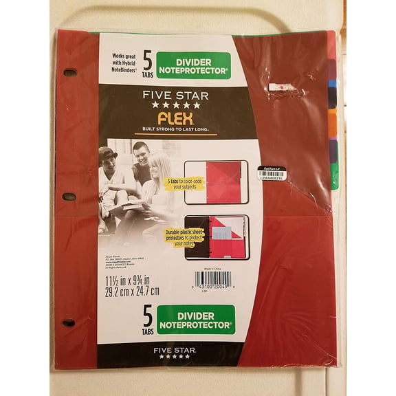 Five Star Flex 5 Tab Divider Noteprotector