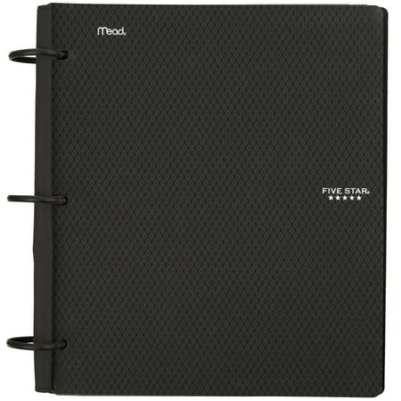 Five Star Flex Hybrid NoteBinder, 1" Round Rings, Black (29328AA2)