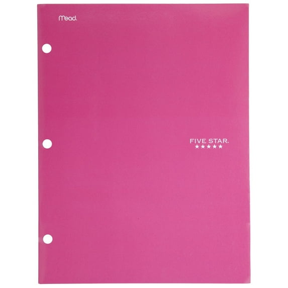 Five Star Folder, 4-Pocket, Pink (72085)