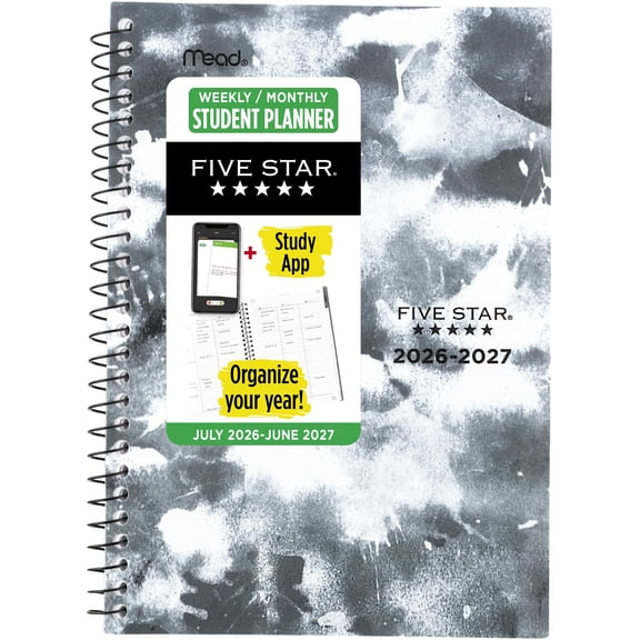 Five Star Graphics Academic 2026-2027 Weekly Monthly Student Planner Plus Study