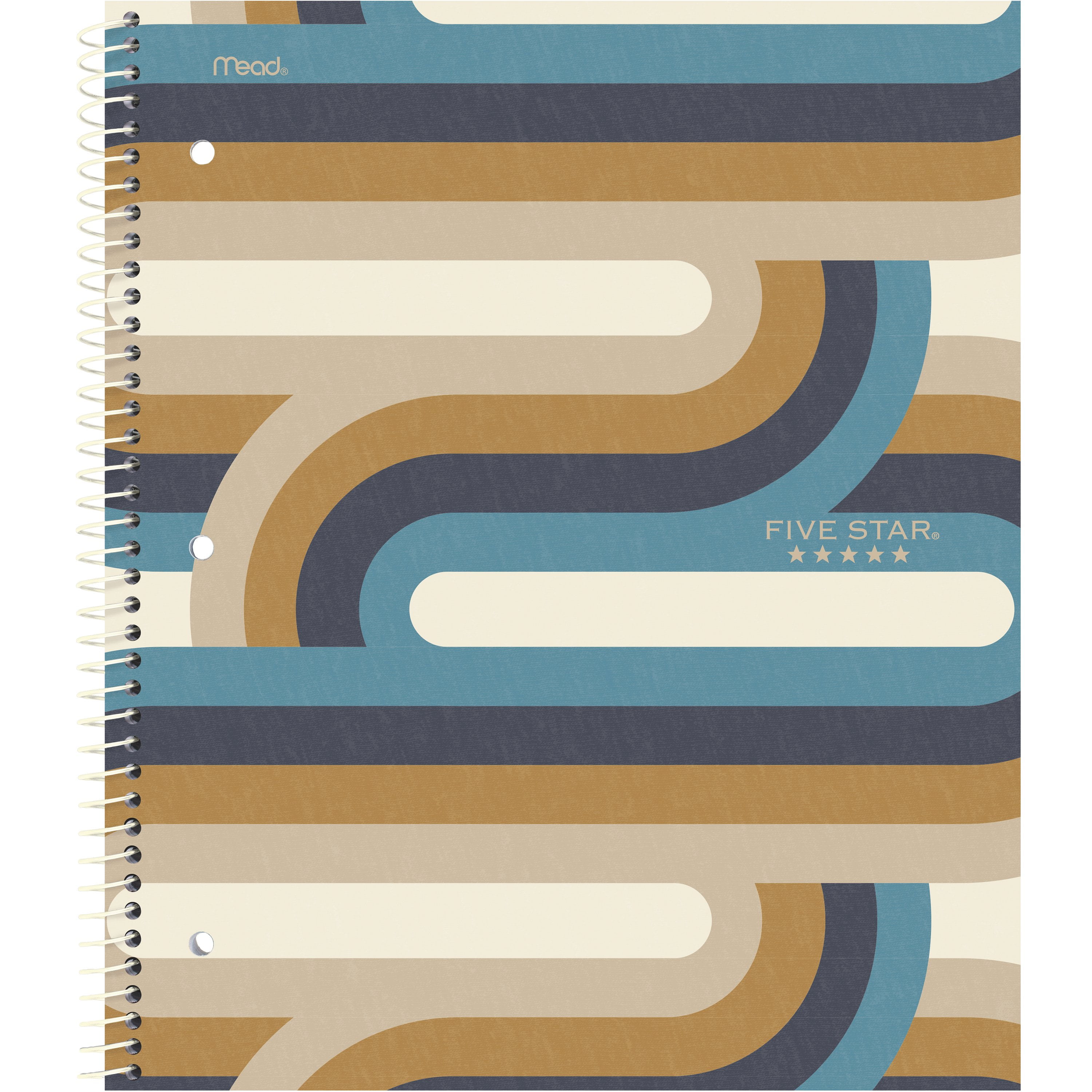Five Star Groovy Geo Notebook Plus Study App, 1 Subject, College Ruled ...