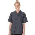 thumbnail image 1 of Five Star Ladies Angle Zip Front Chef Coat, Charcoal, 5X, 1 of 1