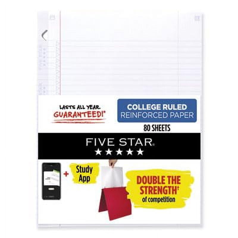Five Star Loose Leaf Paper Study App Notebook Paper College Ruled five-star-loose-leaf-paper-study-app-notebook-paper-college-ruled