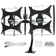 Five Star Multi-Directional 4K HDTV Antenna UHF VHF up to 200 Miles Supports 4 TVs & Mounting Pole