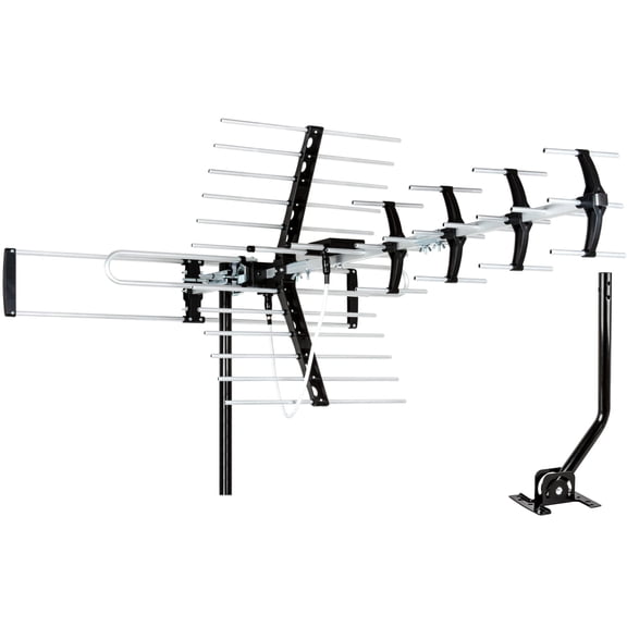 Five Star Outdoor HDTV Antenna up to 200 Mile Long Range, Attic or Roof Mount TV Antenna, Long Range Digital OTA AntennaATSC 3.0 Ready for 4K 1080P VHF UHF with Mounting Pole