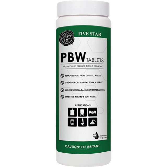Five Star PBW Tablets 10g(1 Tablet Per 1 Gallon of Water) 40ct