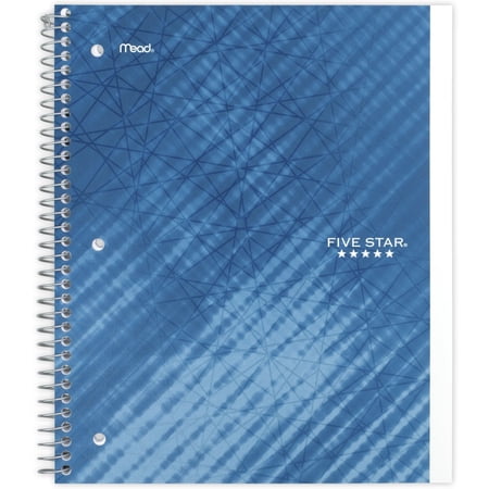 Five Star Performance 1 Subject Wide Ruled Wire bound Notebook, Blue (05568)