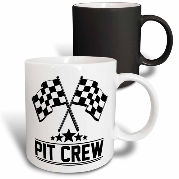 3drose, Five Star Pit Crew Design for Members of the Team, 11oz Magic Transforming Mug