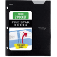 thumbnail image 1 of Five Star Plastic Folder 2-Pocket Stay-Put 3-Hole Punched, 11.75" x 9.5", Black, 1 of 4