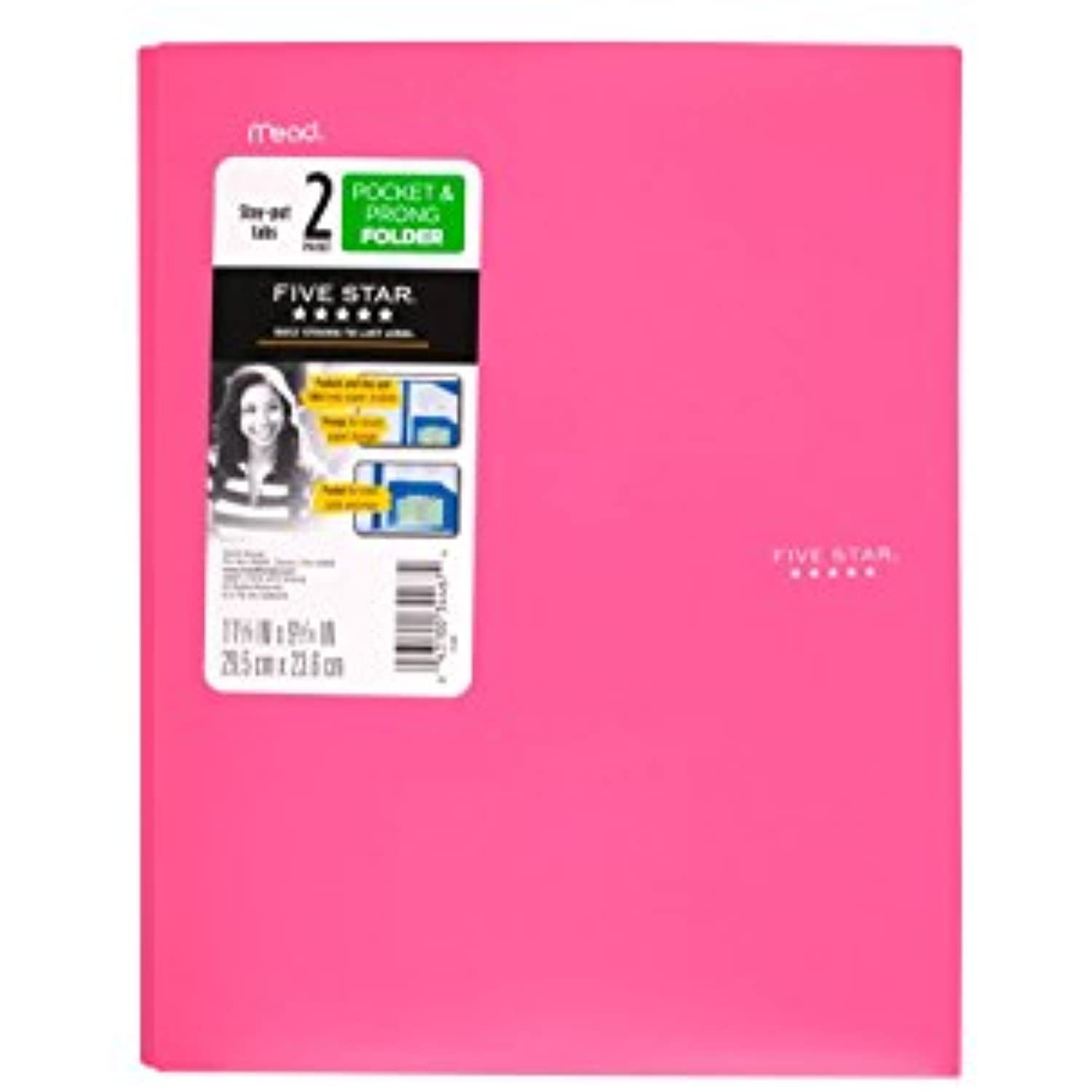 Five Star Plastic Folder with Prongs 2 Pockets