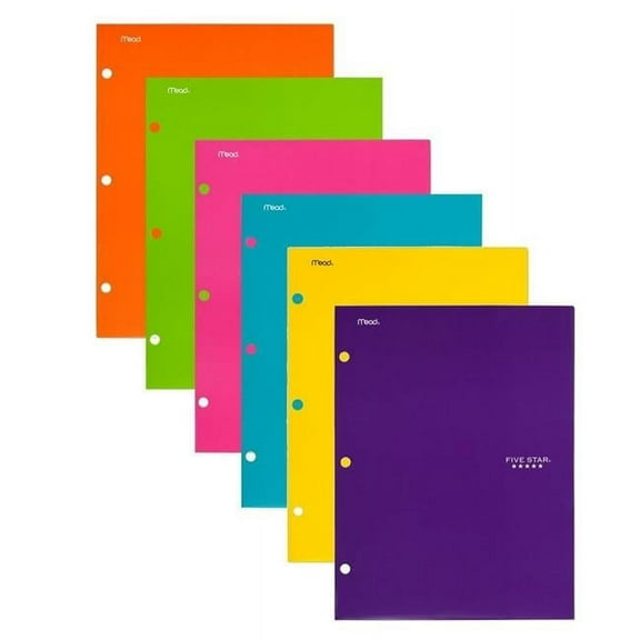 Five Star Pocket Folders with 4-Pocket, Assorted Color