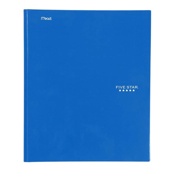 Five Star Pocket & Prong Paper Folder [Solid Colors]: 9 in. x 11 in. (Blue)