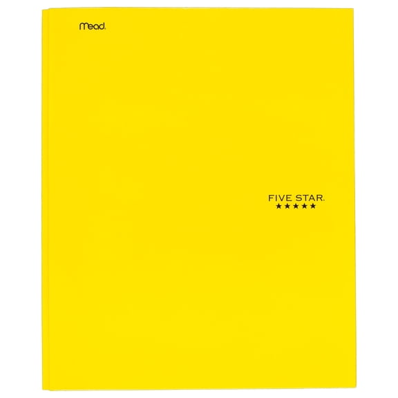 Five Star Pocket and Prong 2-Pocket Paper Folder, Yellow (34567)