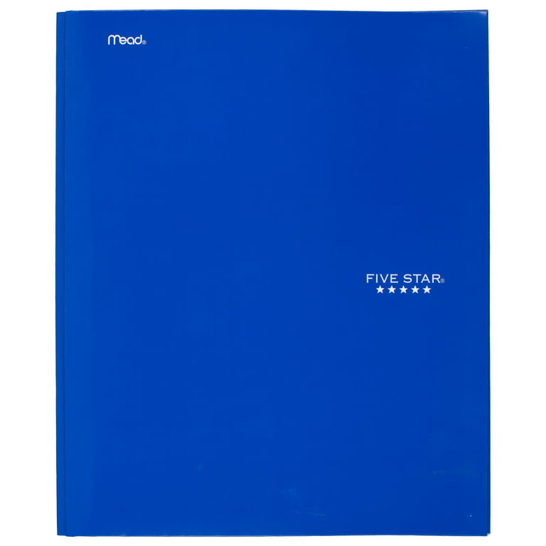 Five Star Paper Folders 2 Pocket and Prong BLUE lot of 10 NEW