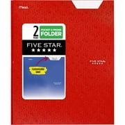 Five Star Pocket and Prong Paper Folder, Fire Red (340020A-WMT22)