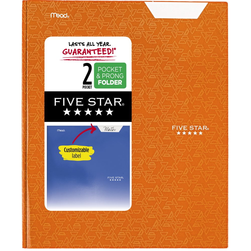 Five Star 4-Pocket Paper Folder, Black (331060c-wmt22)