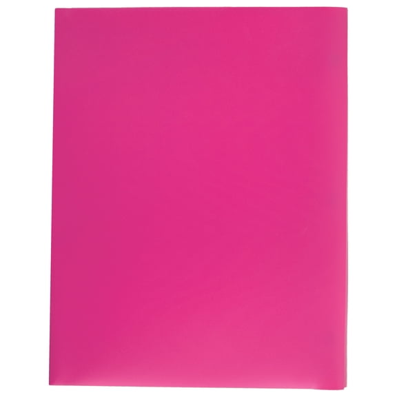 Five Star Poly 3 Prong Portfolio Folder, Pink, Extra Pockets
