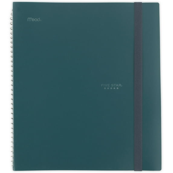 Five Star Premium Spiral Notebook, College Ruled, 1 Subject, 100 Pages, 11" x 8 1/2", Peacock (820015XF0-WMT)