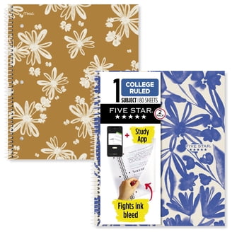 Sujce Notebook Five Star, Spiral Notebook, 3 Subject, College Ruled, 8.5