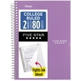 thumbnail interactive-video image 1 of Five Star Spiral Notebook, 2 Subject, College Ruled, 6" x 9.5", Amethyst Purple, 1 of 7
