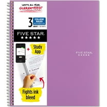 Five Star Spiral Notebook Plus Study App 3 Subject College Ruled 8 12 x 11