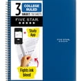 thumbnail interactive-video image 1 of Five Star Spiral Notebook + Study App, 3 Subject, College Ruled, 8.5" x 11", 1 of 11