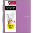 thumbnail interactive-video image 1 of Five Star Spiral Notebook + Study App, 5 Subject, Wide Ruled, 8" x 10.5", Amethyst, 1 of 9