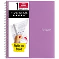 thumbnail image 1 of Five Star Spiral Notebook + Study App, 1 Subject, Wide Ruled, 8" x 10.5", Amethyst, 1 of 8