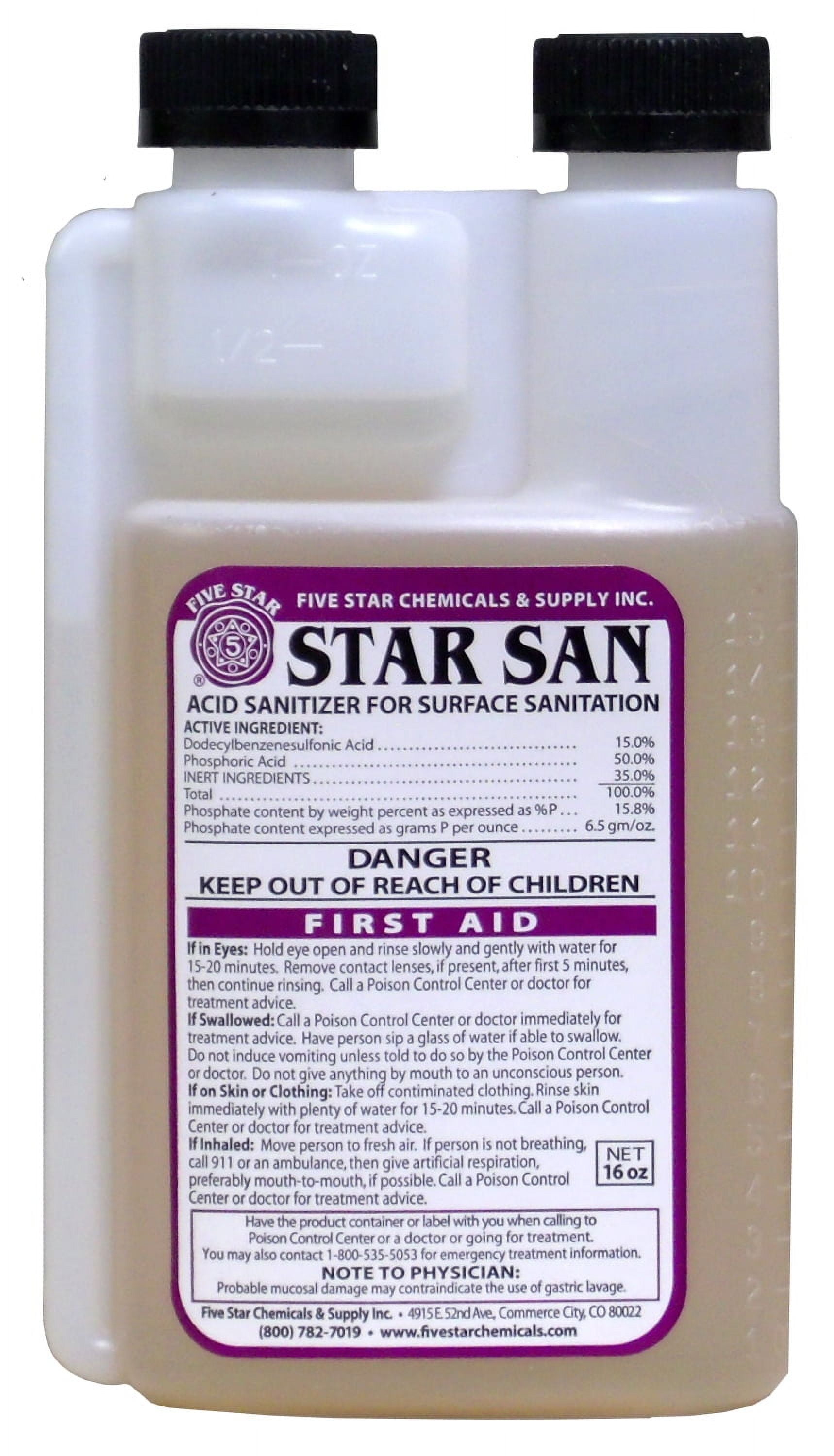 Star San High Foaming, Acid Anionic, No-Rinse Sanitizer for Home Brewing | 16oz Bottle