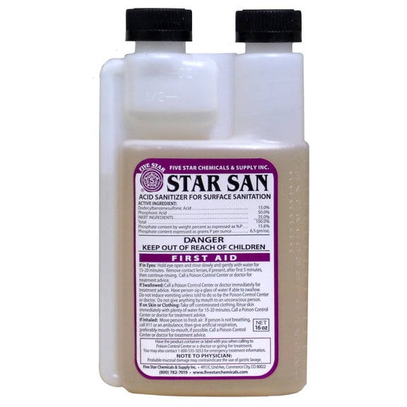 Star San High Foaming, Acid Anionic, No-Rinse Sanitizer for Home Brewing | 16oz Bottle