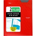 thumbnail image 1 of Five Star Stay-Put Plastic and Prong Folder, Fire Red, 1 of 9