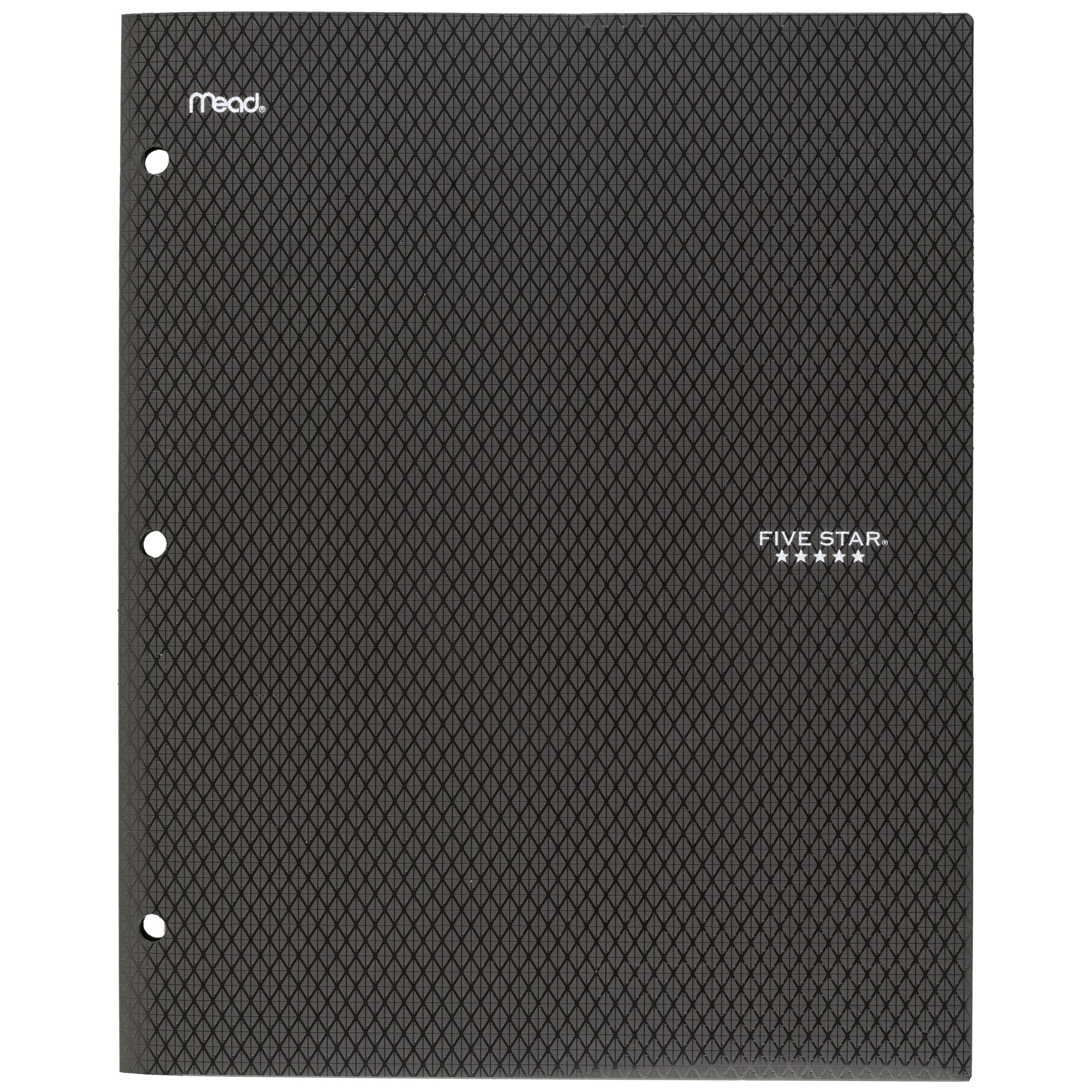 Five Star Stay-Put Pocket & Prong Folder, Black (34607)