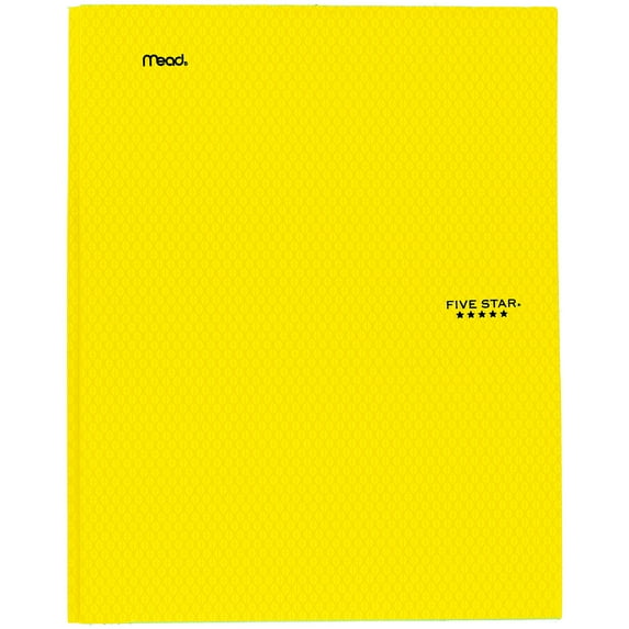 Five Star Stay-Put Pocket and Prong Folder, Yellow (34609)