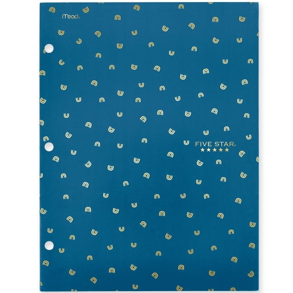 Five Star Style Geo Portfolio Blue Rainbows