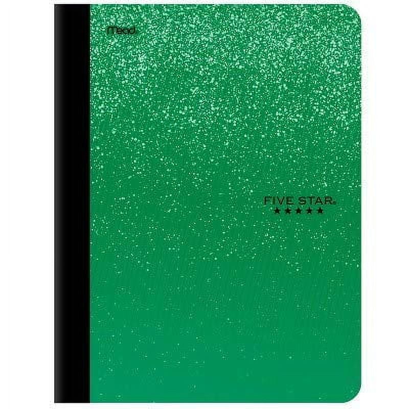 Five Star Wide Ruled Composition Notebook, Green, Graphic Splatter ...
