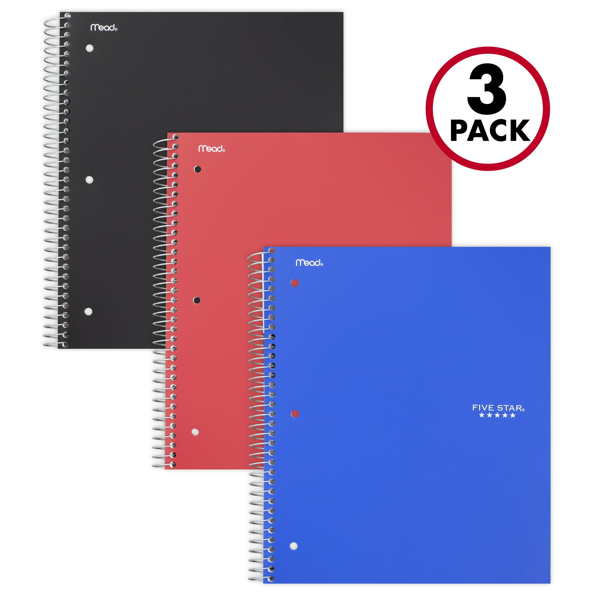 Five Star Wirebound Notebook 1 Subject Graph Ruled 11 x 8 12 3 Pack - Multipacks