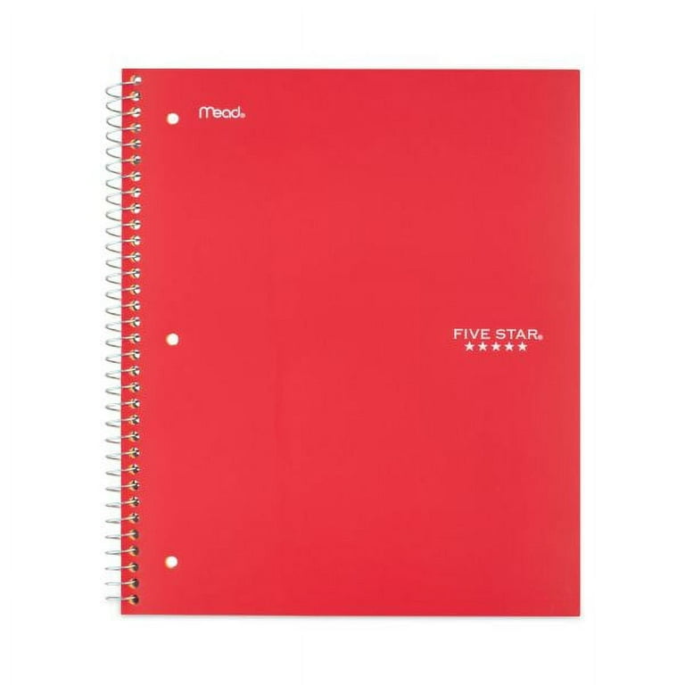 Wirebound Notebook, 1 Subject, Legal Rule, 10 1/2 x 8, 100 Sheets, Red, Sold as 1 Each